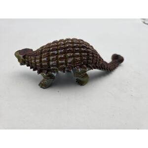 Ankylosaurus Dinosaur QUALITY Figure 1991 UKRD Brown Shades w/ Yellow Highlights